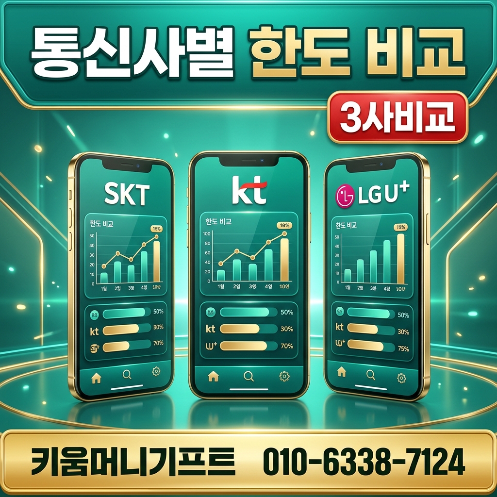 통신사별 카드깡 한도 완전 비교 — SKT·KT·LGU+